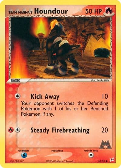 Team Magma's Houndour Team Magma vs Team Aqua Pokemon card
