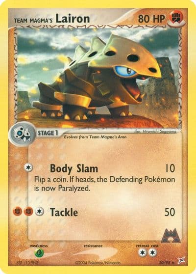 Team Magma's Lairon Team Magma vs Team Aqua Pokemon card
