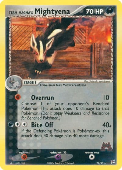 Team Magma's Mightyena Team Magma vs Team Aqua Pokemon card