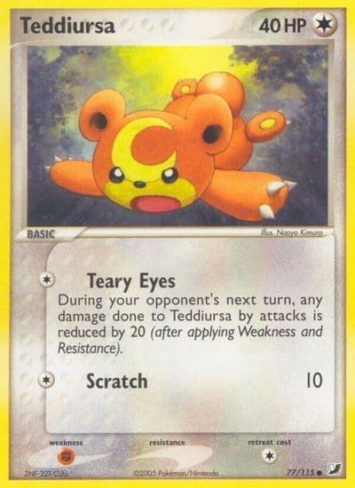 Teddiursa Unseen Forces Pokemon card