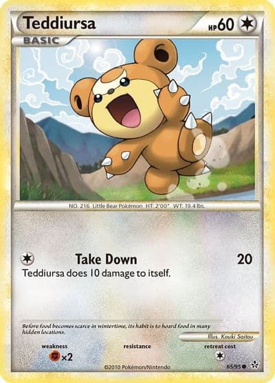 Teddiursa Unleashed Pokemon card