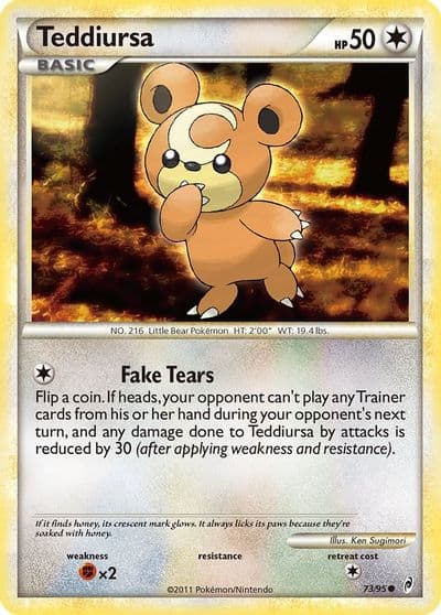 Teddiursa Call of Legends Pokemon card