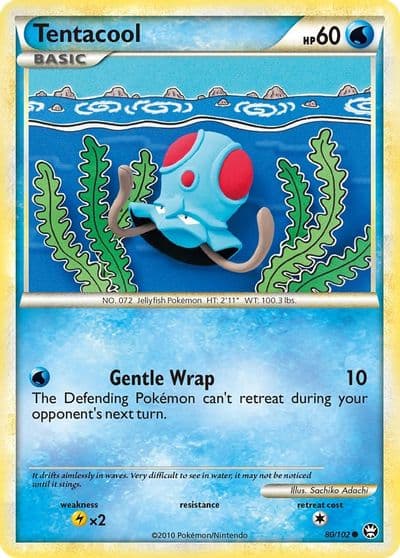 Tentacool Triumphant Pokemon card