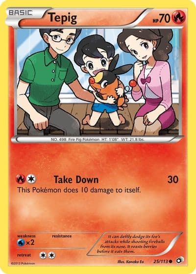 Tepig Legendary Treasures Pokemon card