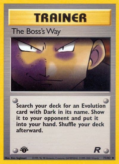 The Boss's Way Team Rocket Pokemon card