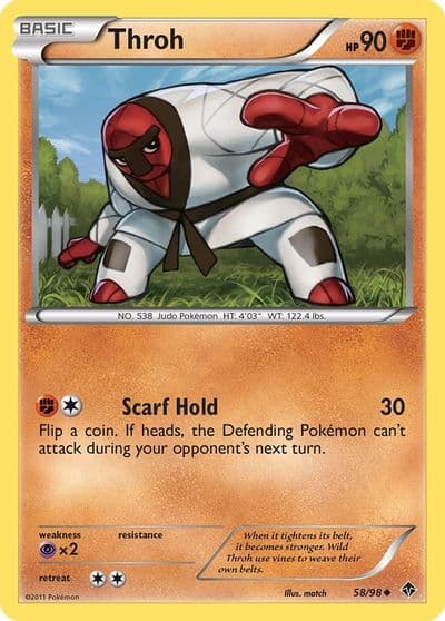 Throh Emerging Powers Pokemon card