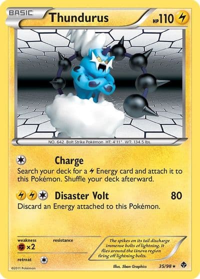 Thundurus Emerging Powers Pokemon card
