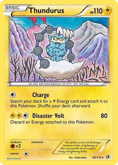 Thundurus Legendary Treasures Pokemon card