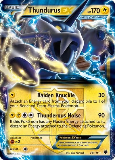 Thundurus EX (Team Plasma) Plasma Freeze Pokemon card