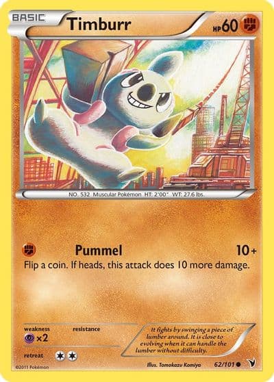 Timburr Noble Victories Pokemon card