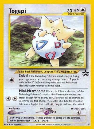 Togepi WoTC Promo Pokemon card