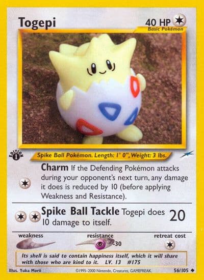 Togepi Neo Destiny Pokemon card
