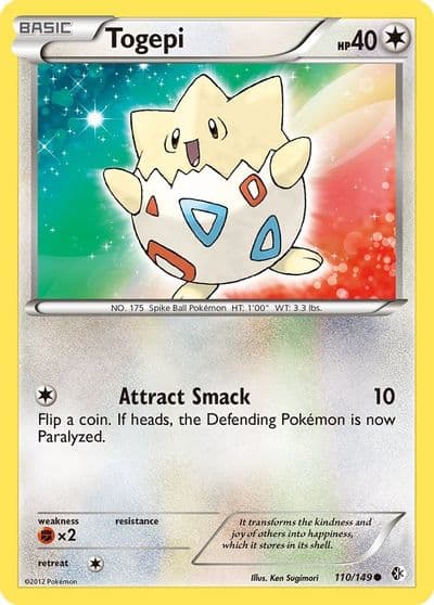 Togepi Boundaries Crossed Pokemon card