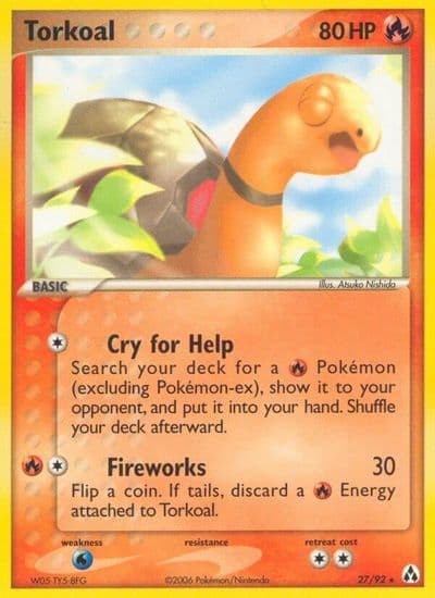 Torkoal Legend Maker Pokemon card