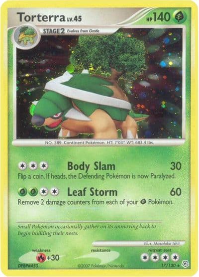 Torterra Diamond and Pearl Pokemon card