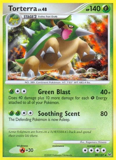 Torterra Platinum Pokemon card