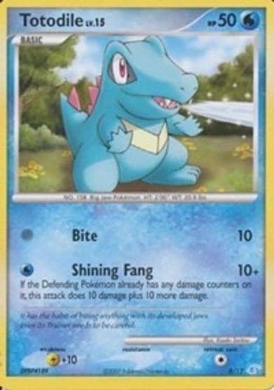 Totodile DP Trainer Kit: Manaphy & Lucario Pokemon card