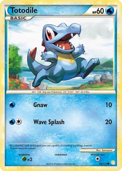 Totodile HeartGold SoulSilver Pokemon card