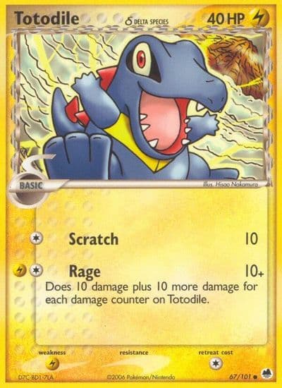Totodile (Delta Species) Dragon Frontiers Pokemon card