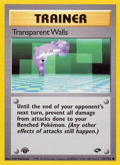 Transparent Walls Gym Challenge Pokemon card