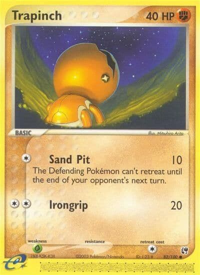 Trapinch Sandstorm Pokemon card