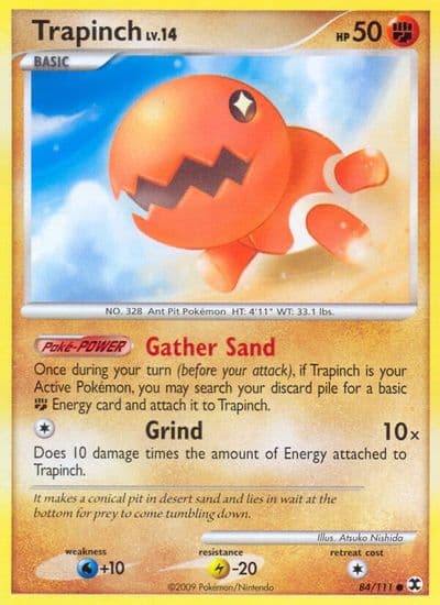 Trapinch Rising Rivals Pokemon card