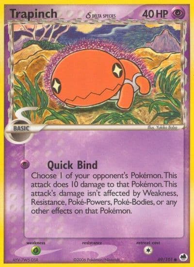 Trapinch (Delta Species) Dragon Frontiers Pokemon card