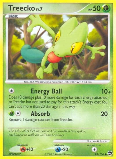 Treecko Great Encounters Pokemon card