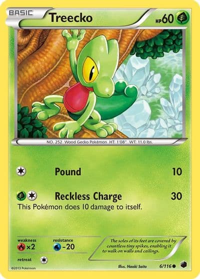 Treecko Plasma Freeze Pokemon card
