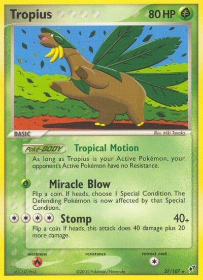 Tropius Deoxys Pokemon card