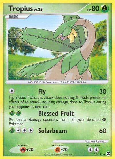 Tropius Rising Rivals Pokemon card