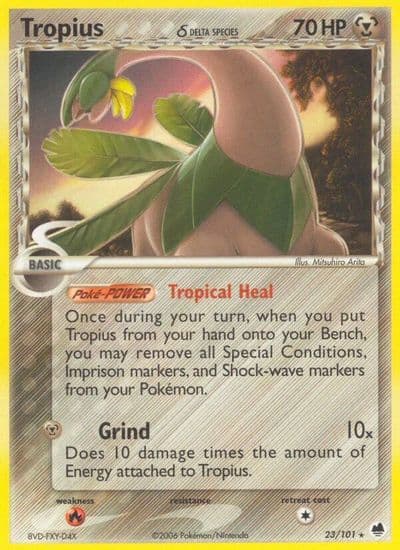 Tropius (Delta Species) Dragon Frontiers Pokemon card