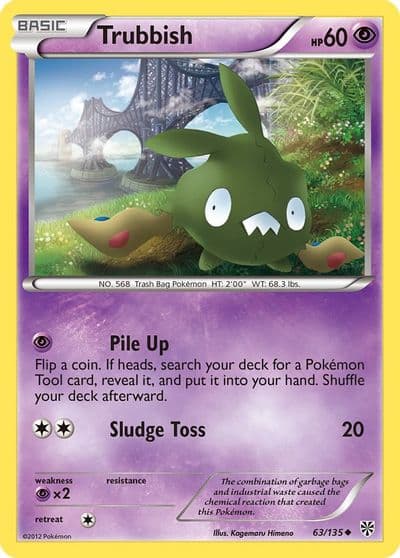 Trubbish (63) Plasma Storm Pokemon card