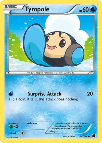 Tympole Plasma Freeze Pokemon card