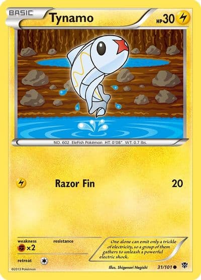 Tynamo Plasma Blast Pokemon card