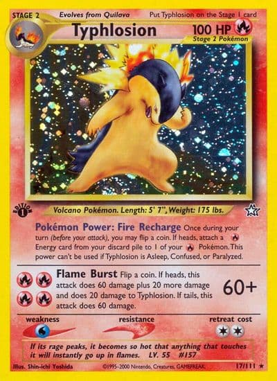 Typhlosion (17) Neo Genesis Pokemon card