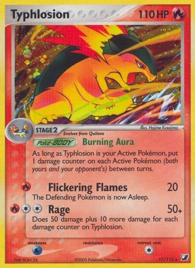 Typhlosion Unseen Forces Pokemon card