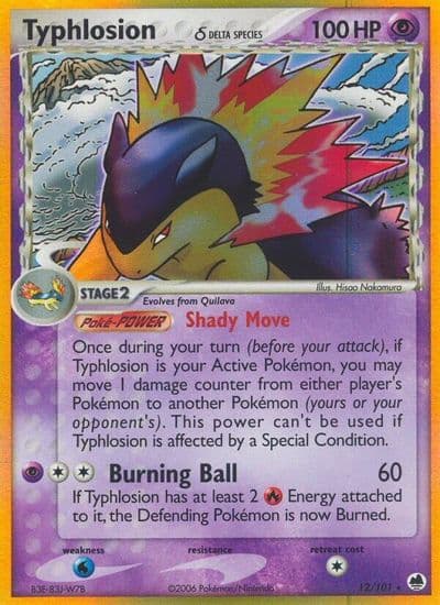 Typhlosion (Delta Species) Dragon Frontiers Pokemon card