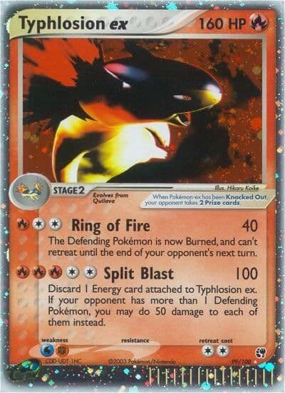 Typhlosion ex Sandstorm Pokemon card