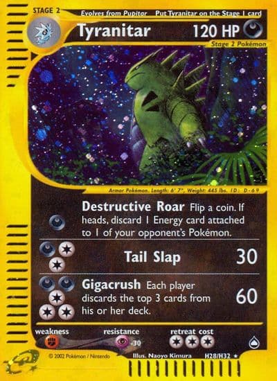 Tyranitar (H28) Aquapolis Pokemon card
