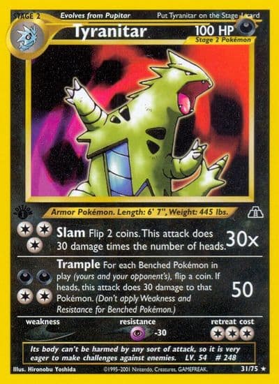 Tyranitar (31) Neo Discovery Pokemon card