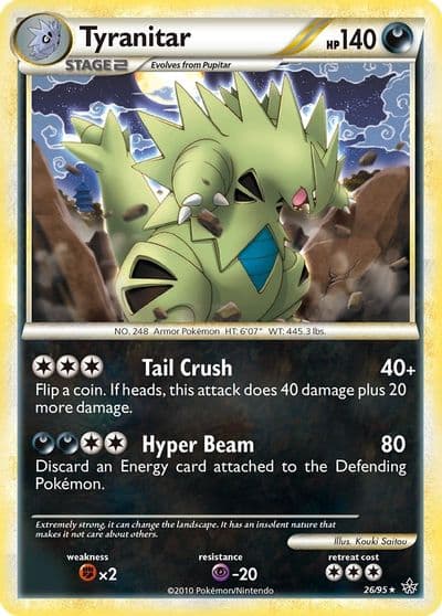 Tyranitar Unleashed Pokemon card