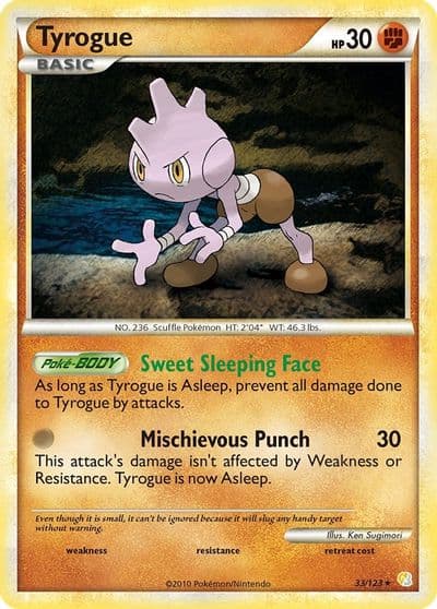 Tyrogue HeartGold SoulSilver Pokemon card