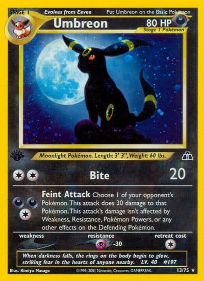 Umbreon (13) Neo Discovery Pokemon card