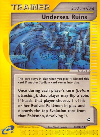 Undersea Ruins Aquapolis Pokemon card