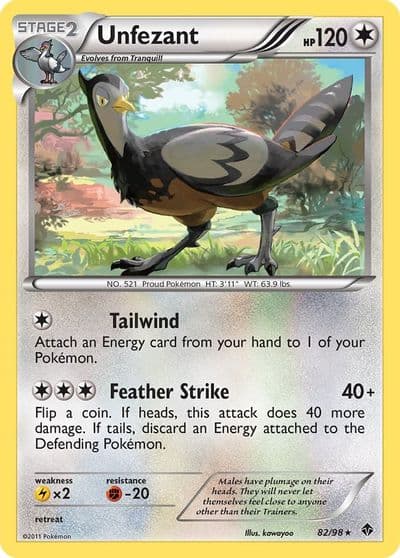 Unfezant Emerging Powers Pokemon card