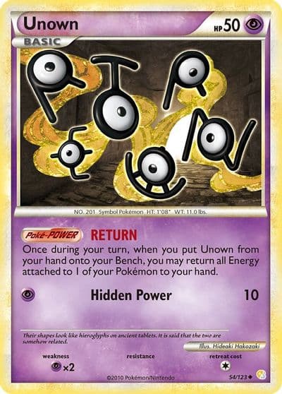 Unown (54) HeartGold SoulSilver Pokemon card