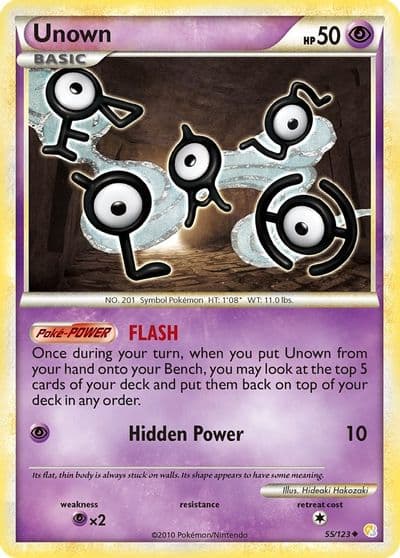 Unown (55) HeartGold SoulSilver Pokemon card
