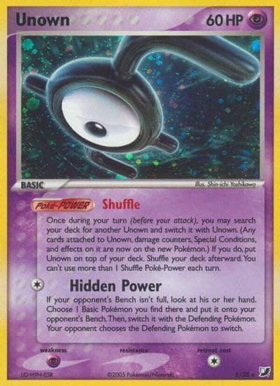 Unown (E) Unseen Forces Pokemon card