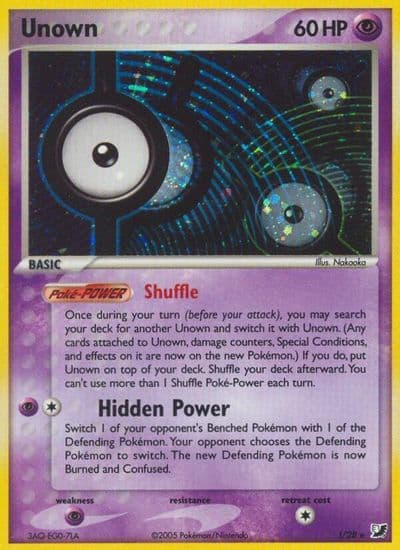 Unown (E) Unseen Forces Pokemon card